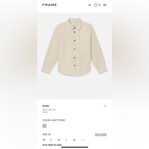 Frame Denim Suede Light Stone Men's Shirt